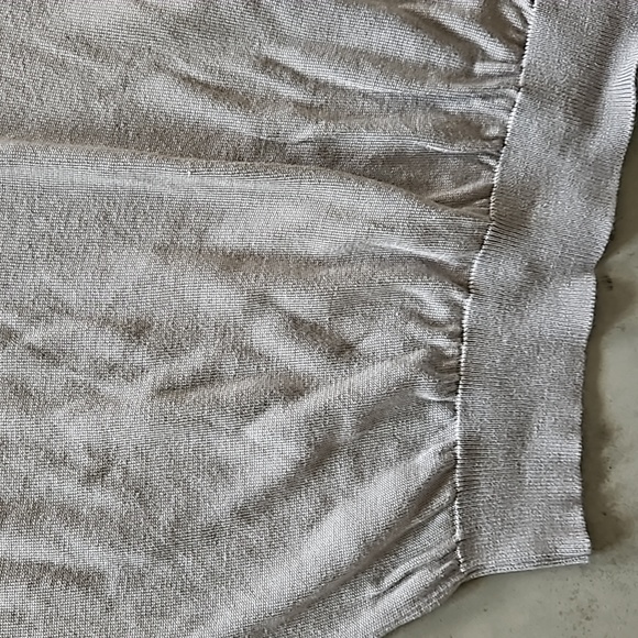 Men's silk / cotton taupe gray beige mock neck sweater Pronto-Uomo Large - Picture 3 of 7